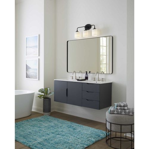 Main product image of Lynzie 3 Light Polished Chrome Etched Opal Glass Modern Bath Vanity Light
