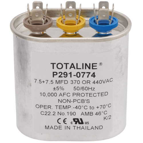 7.5/7.5MFD 440V Oval Capacitor