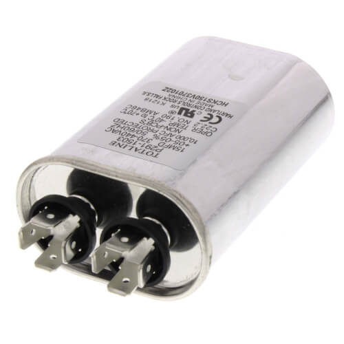 Main product image of 370V Oval Run Capacitor, 15 MFD, P291-1503
