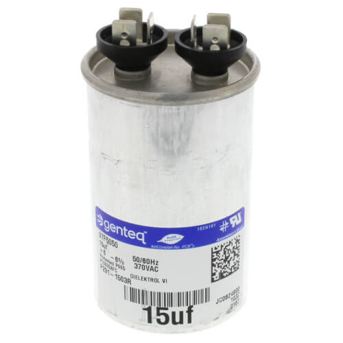 Main product image of 15mfd 370v Round Run Capacitor, P291-1503R