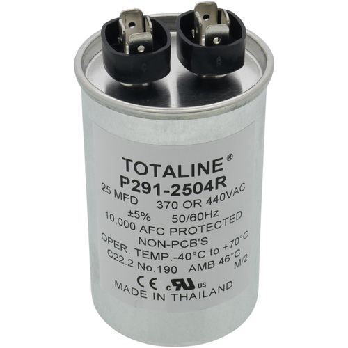Main product image of Run Capacitors Round 370V, Single 25MFD, P291-2504R (Pack of 10)