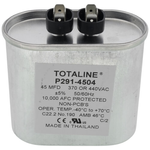 Main product image of 440V Single Oval Run Capacitor, 45 MFD, P291-4504