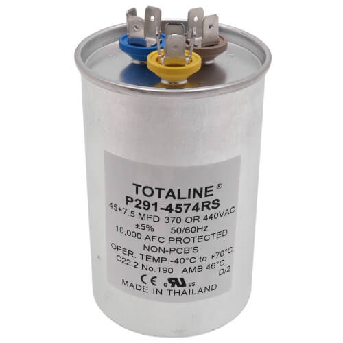 Main product image of Dual Capacitor 45/7.5MFD 370/440V, P291-4574RS