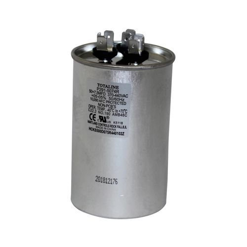 Main product image of 370/440V Dual Round Run Capacitor, 50/7.5 MFD, P291-5074R