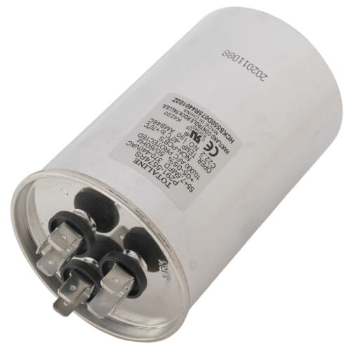 Main product image of 440V Dual Round Run Capacitor, 55/7.5 MFD, P291-5574RS