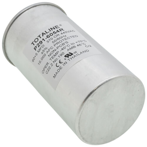 440V Dual Round Run Capacitor, 60/5 MFD, P291-6054R