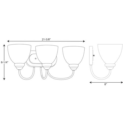 Main product image of Heart 3 Light Polished Chrome Etched Glass Farmhouse Bath Vanity Light