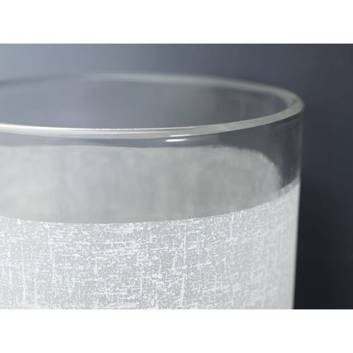 Main product image of Alexa 3 Light Brushed Nickel Etched Linen w/ Clear Edge Glass Modern Bath Vanity Light
