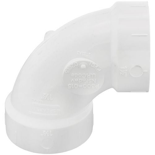 1-1/2" PVC DWV 90-Degree Elbow