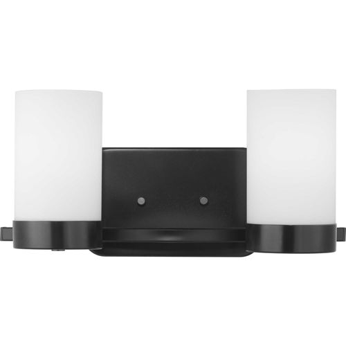 Main product image of Elevate 2 Light Polished Chrome Etched White Glass Mid-Century Modern Bath Vanity Light