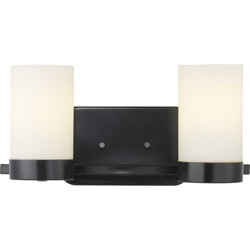 Main product image of Elevate 2 Light Polished Chrome Etched White Glass Mid-Century Modern Bath Vanity Light