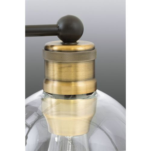 Main product image of Hansford 3 Light Polished Nickel Clear Glass Coastal Bath Vanity Light