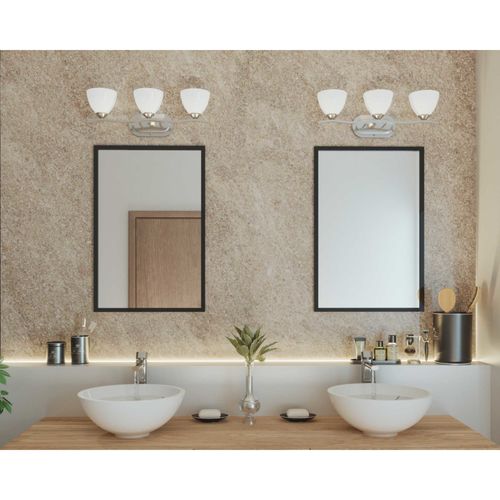 Main product image of Laird 3 Light Brushed Nickel Etched Glass Traditional Bath Vanity Light