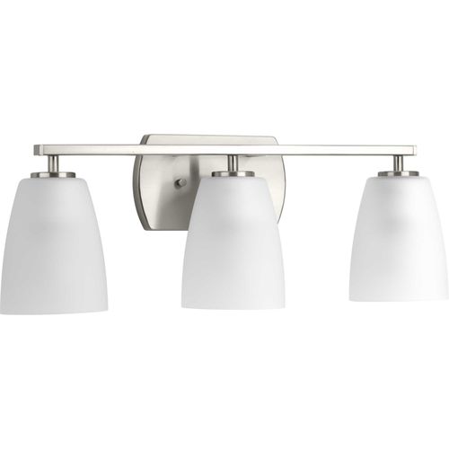 Main product image of Leap 3 Light Brushed Nickel Etched Glass Modern Bath Vanity Light