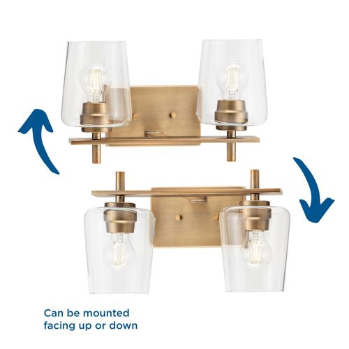 Main product image of Calais 2 Light New Traditional Brushed Nickel Clear Glass Bath Vanity Light