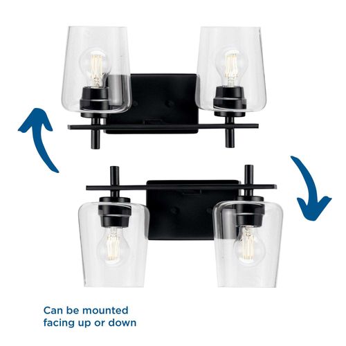Main product image of Calais 2 Light New Traditional Brushed Nickel Clear Glass Bath Vanity Light