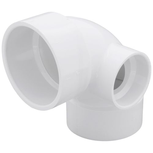 Main product image of 3" PVC DWV 90° Elbow (w/ 2" Side Inlet)
