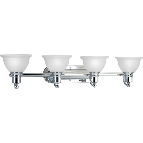 Main product image of Madison 4 Light Polished Chrome Etched Glass Traditional Bath Vanity Light
