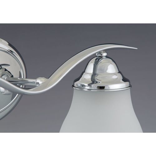 Main product image of Trinity 2 Light Brushed Nickel Etched Glass Traditional Bath Vanity Light