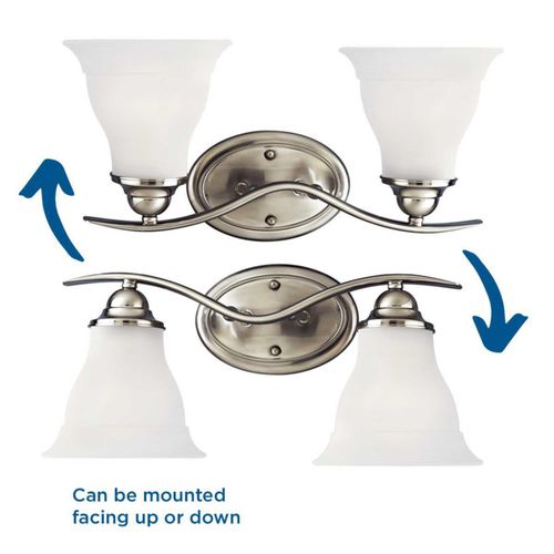 Main product image of Trinity 2 Light Brushed Nickel Etched Glass Traditional Bath Vanity Light