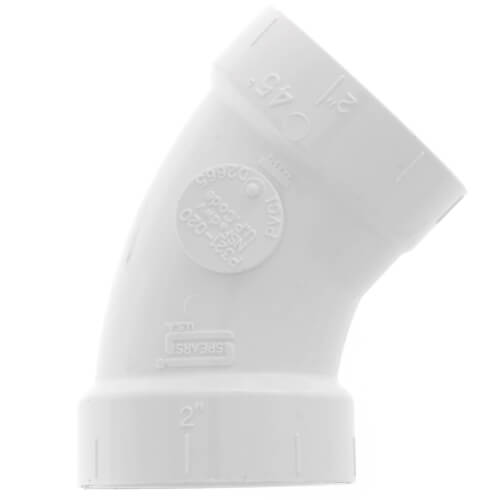 Main product image of 2" PVC DWV 45-Degree Elbow