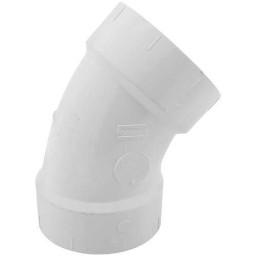 4" PVC DWV 45° Elbow