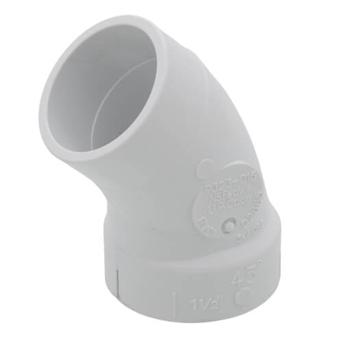 1-1/2" PVC DWV 45° Street Elbow