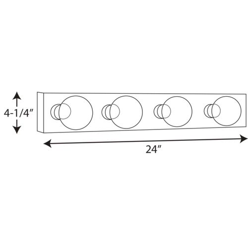 Main product image of Broadway 4 Light Polished Chrome Traditional Bath Vanity Light