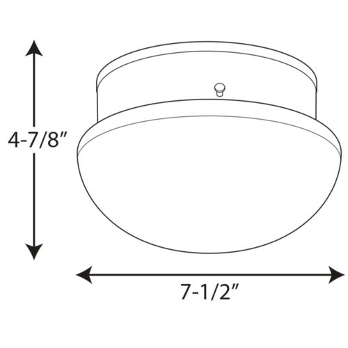 Main product image of 1 Light 7-1/2" Close-to-Ceiling