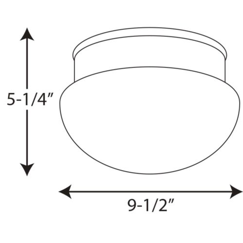 Main product image of 2 Light 9-1/2" Close-to-Ceiling