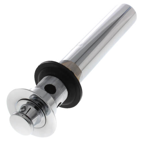 Main product image of 9-1/8" Chrome Plated Lift & Lock Pop-Up Assembly (w/ Overflow Holes)
