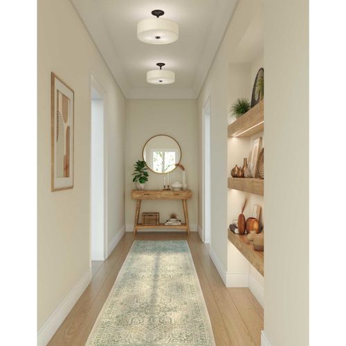 Main product image of Inspire Brushed Nickel 3 Light 18" Semi-Flush Mount