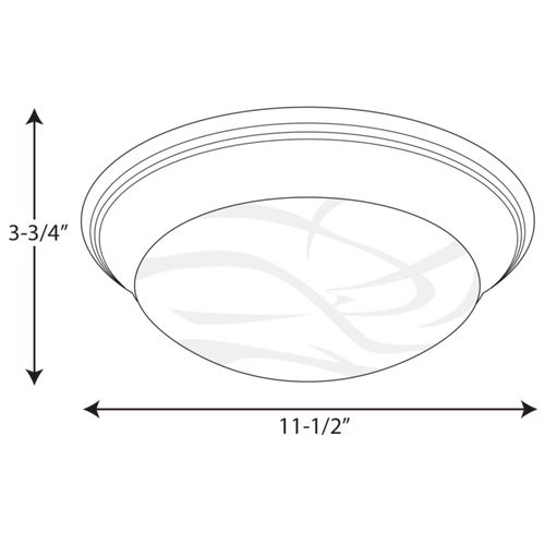 Main product image of 1 Light Alabaster Glass 11-1/2" Close-to-Ceiling