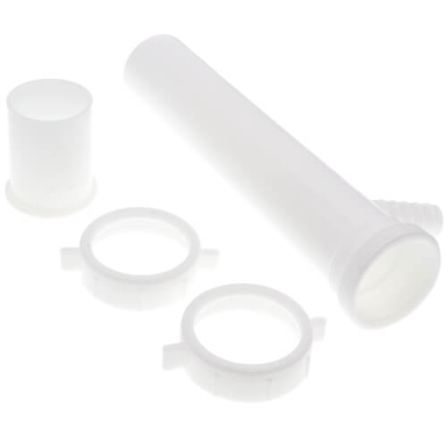 Main product image of 1-1/2" x 8" x 1/2" White Plastic Direct Connection Dishwasher Tailpiece