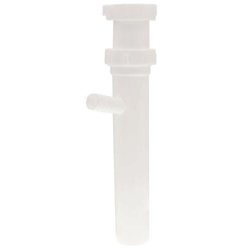 Main product image of 1-1/2" x 8" x 1/2" White Plastic Direct Connection Dishwasher Tailpiece