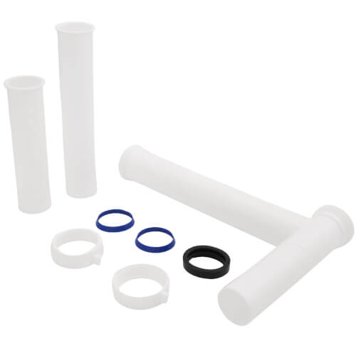 Main product image of 1-1/2" White Plastic Direct Connect Disposer Kit w/ 16" Adjustable Arm