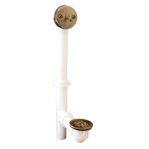 Main product image of Tubular Trip Lever Bath Waste Full Kit- Antique Brass (PVC)