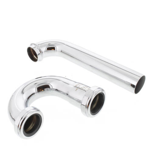 1-1/4" Chrome Plated Brass P-Trap, 17 GA L/CO