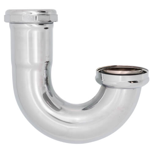 Main product image of 1-1/2" J-Bend w/ Capture Brass Nuts, 22 GA (Chrome Plated)