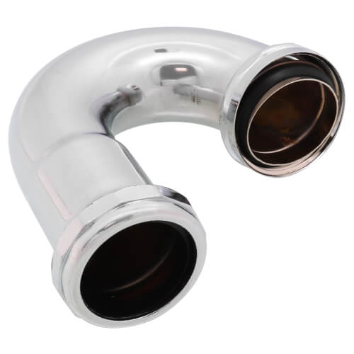 Main product image of 1-1/2" J-Bend w/ Capture Brass Nuts, 22 GA (Chrome Plated)