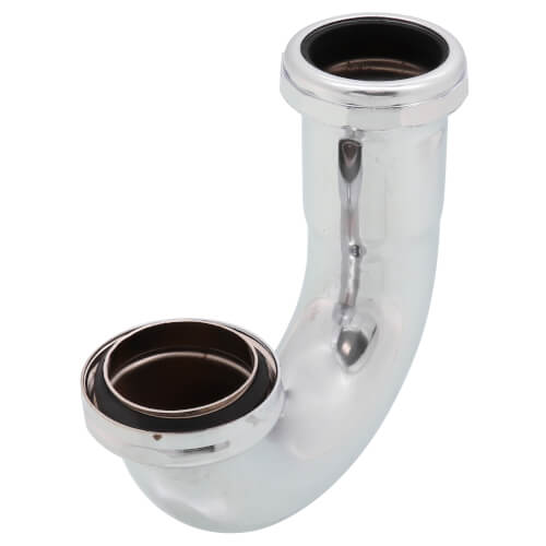 Main product image of 1-1/2" J-Bend w/ Capture Brass Nuts, 20 GA (Chrome Plated)