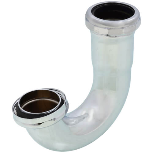 Main product image of 1-1/2" J-Bend w/ Capture Brass Nuts, 17 GA (Chrome Plated), P38112