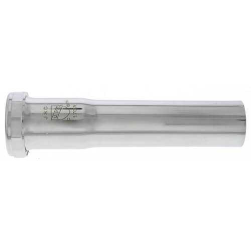 Main product image of 1-1/4" x 6", 17 GA, CP Slip Joint Tailpiece (Zinc Nuts)