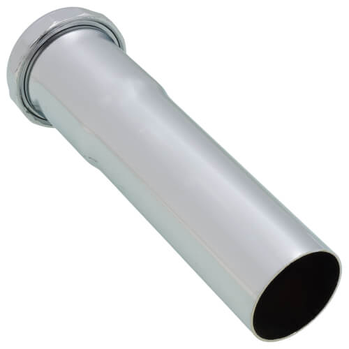 Main product image of 1-1/2" x 8", 20 GA, CP Slip Joint Tailpiece (Zinc Nuts)