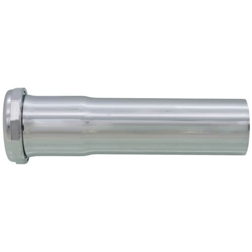 Main product image of 1-1/2" x 8", 20 GA, CP Slip Joint Tailpiece (Zinc Nuts)