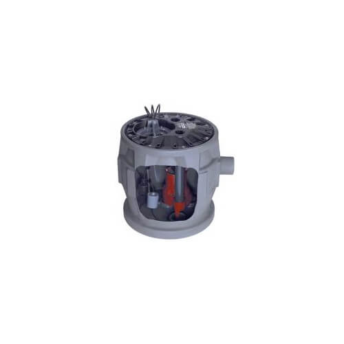 4/10 HP Sewage Pump System - 115v - 3" Discharge - 24" x 24" Basin