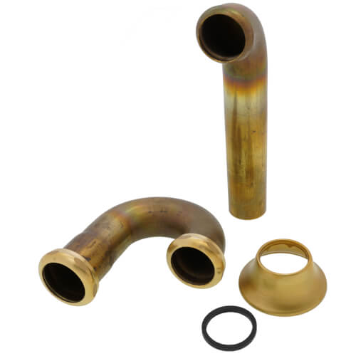1-1/2", 17 GA, Rough Brass P-Trap, L/CO