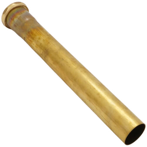 Main product image of 1-1/2" x 12", 17 GA, RB Slip Joint Tailpiece (Brass Nuts)