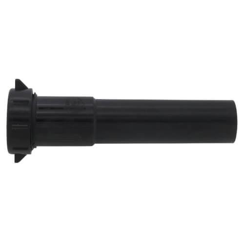 1-1/4" x 6" Black Plastic Slip Joint Extension Tube