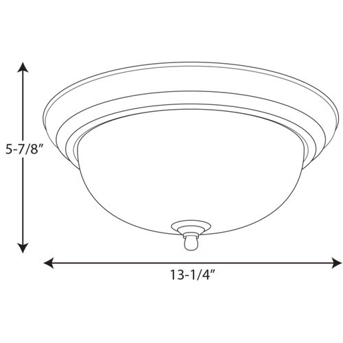 Main product image of 2 Light Dome Glass 13-1/4" Close-to-Ceiling